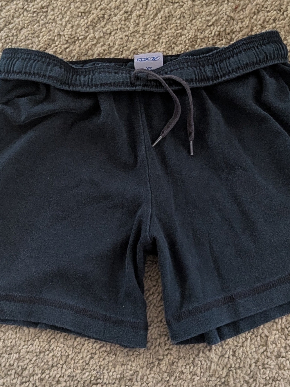 Vintage Rbk Reebok Black Cotton Sweat Shorts Y2K Athletic Lounge Womens XS